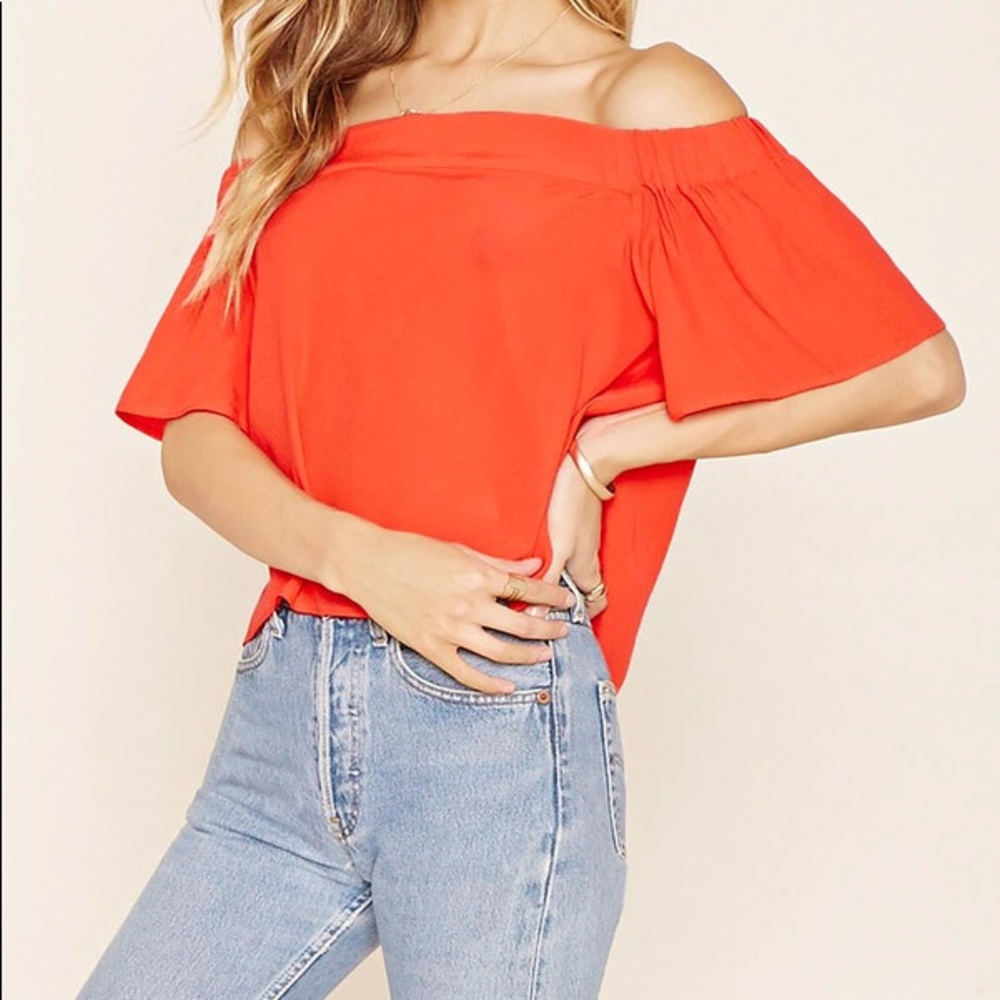 off the shoulder overlay top